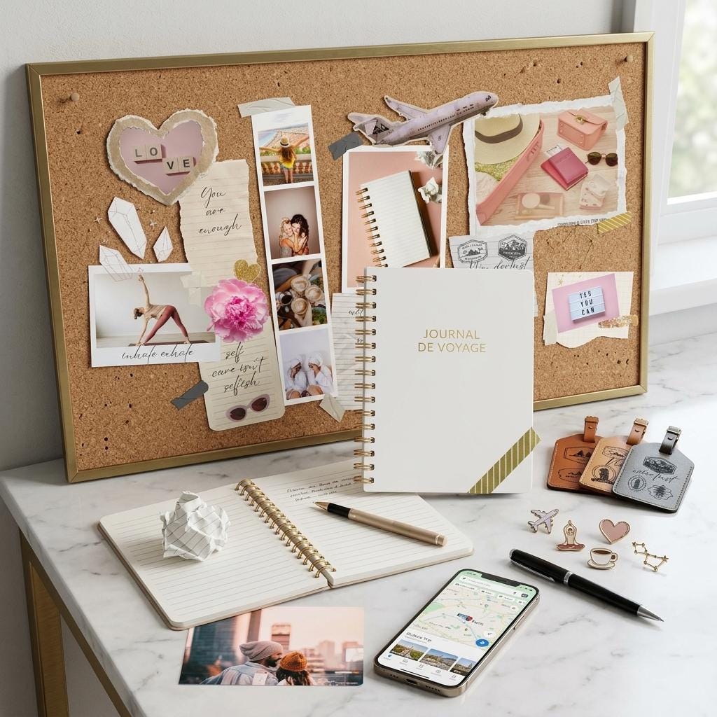 Vision Board Template | Goal Setting, Motivation (Digital Download)