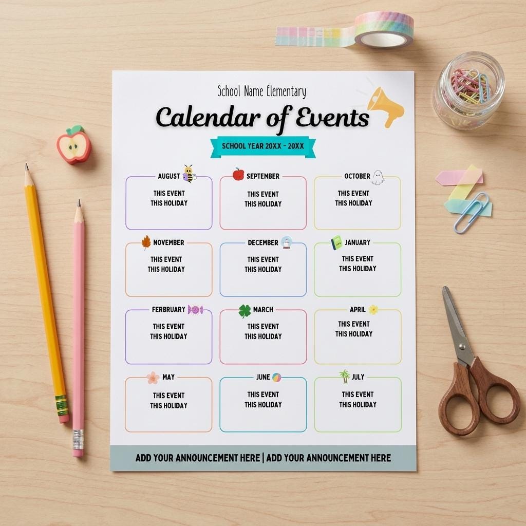Editable Canva School Event Flyer Templates (Digital Download)