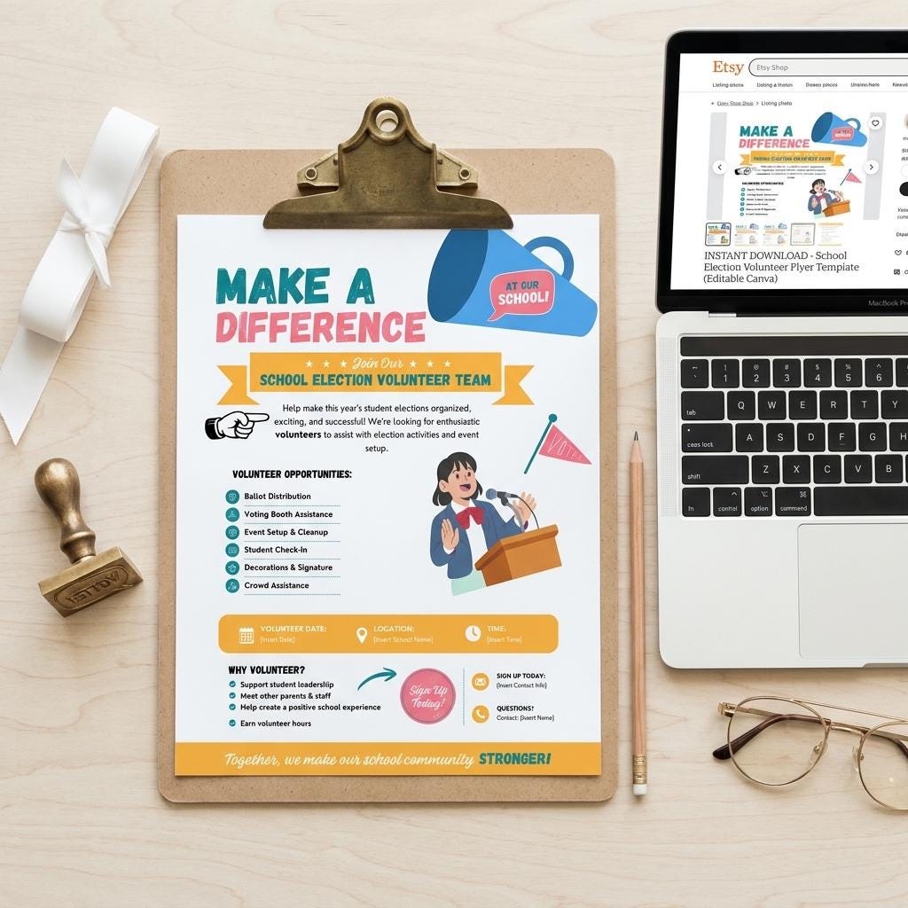 Editable Canva School Event Flyer Templates (Digital Download)